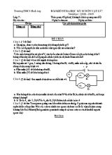 Đề kiểm tra học kỳ II môn Vật lý Lớp 7 - Năm học 2018-2019 - Trường THCS Ba Lòng (Có đáp án)